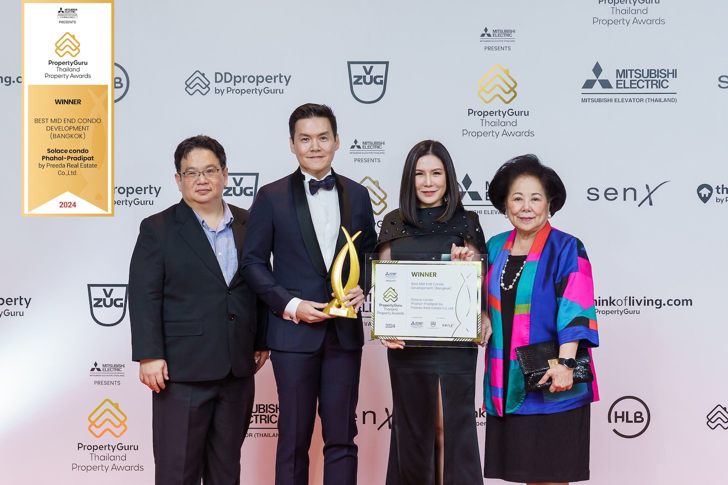 “โซลเลซ พหลฯ - ประดิพัทธ์” คว้ารางวัล Winner Best Mid-End Condo Development (Bangkok) จากงาน 19th PropertyGuru Thailand Property Awards 2024