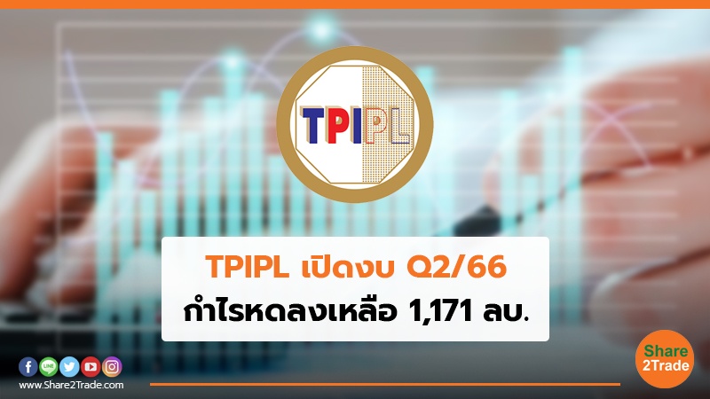TPIPL  เปิดงบ Q2/66 กำไรหดลงเหลือ 1,171 ลบ.