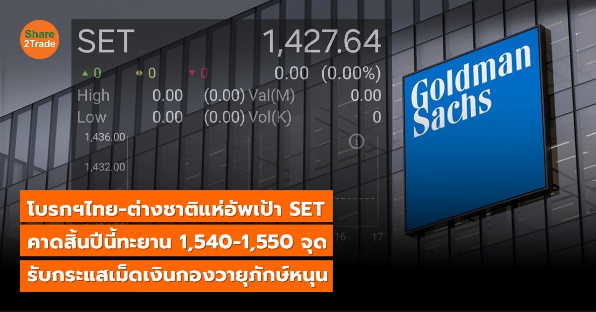 โบรกฯไทย-ต่างชาติแห่อัพเป้า SET  คาดสิ้นปีนี้ทะยาน 1,540-1,550 จุด  รับกระแสเม็ดเงินกองวายุภักษ์หนุน