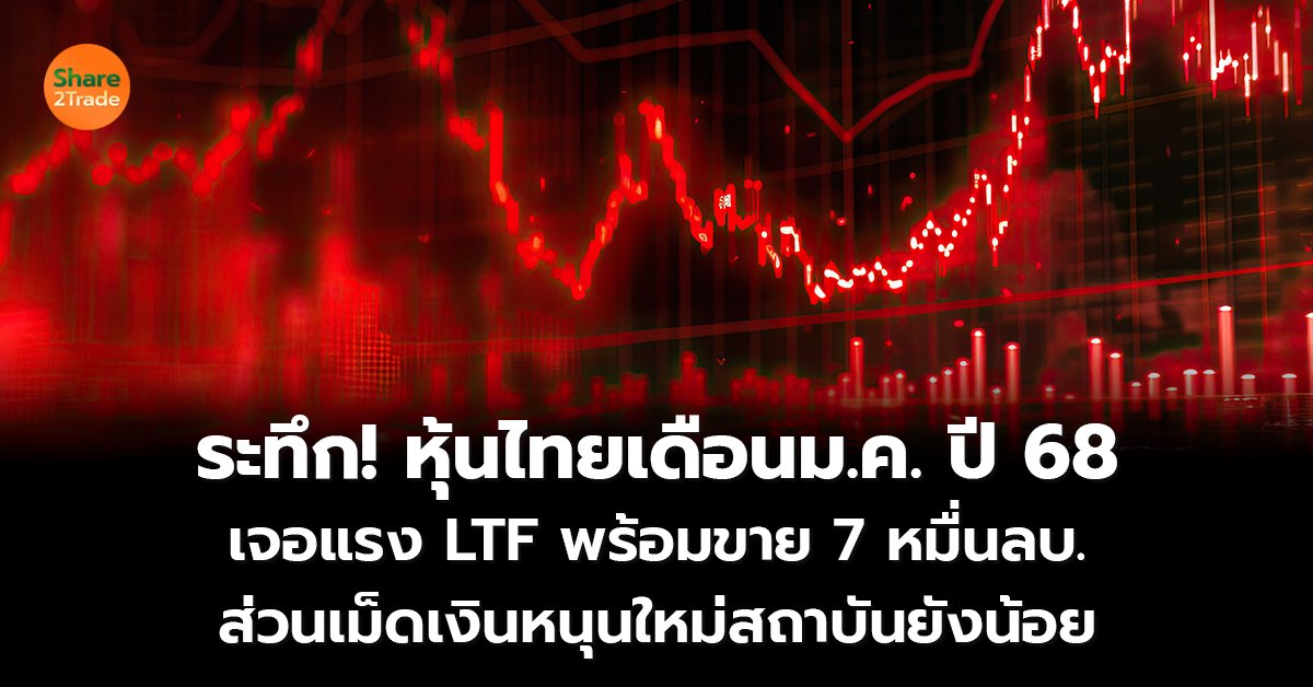 ระทึก! หุ้นไทยเดือนม.ค. ปี 68 เจอแรง LTF พร้อมขาย 7 หมื่นลบ. ส่วนเม็ดเงินหนุนใหม่สถาบันยังน้อย