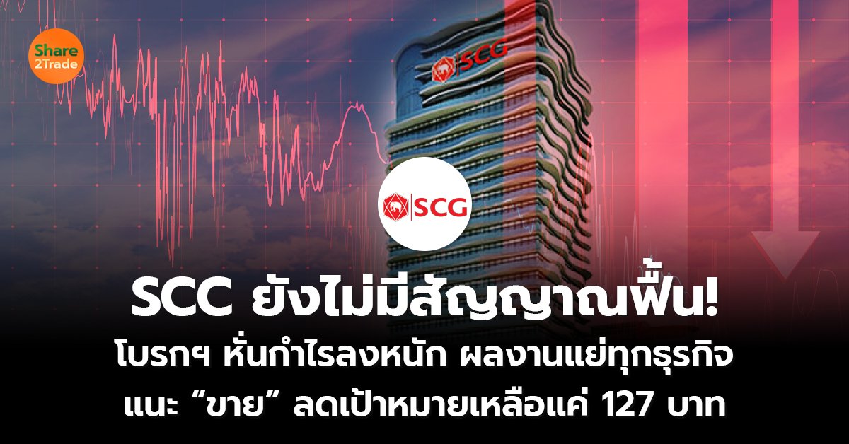 SCC ยังไม่มีสัญญาณฟื้น! โบรกฯ หั่นกำไรลงหนัก ผลงานแย่ทุกธุรกิจ แนะ “ขาย” ลดเป้าหมายเหลือแค่ 127 บาท