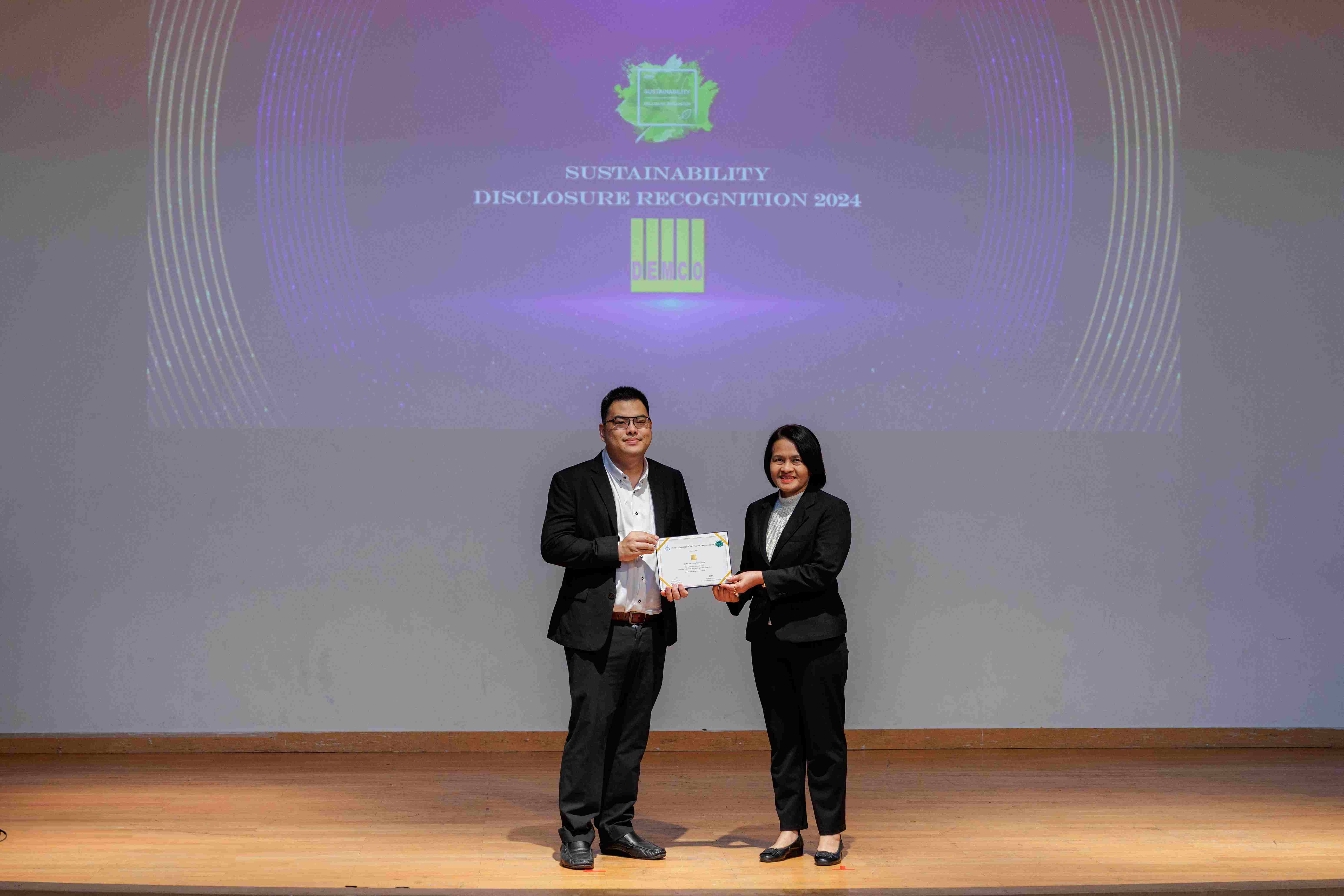 DEMCO รับรางวัล Sustainability Disclosure Recognition 2024