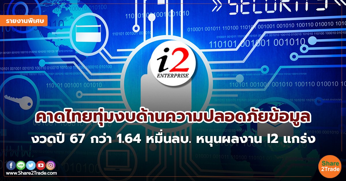 รายงานพิเศษ : คาดไทยทุ่มงบด้านความปลอดภัยข้อมูล งวดปี 67 กว่า 1.64 หมื่นลบ. หนุนผลงาน I2 แกร่ง