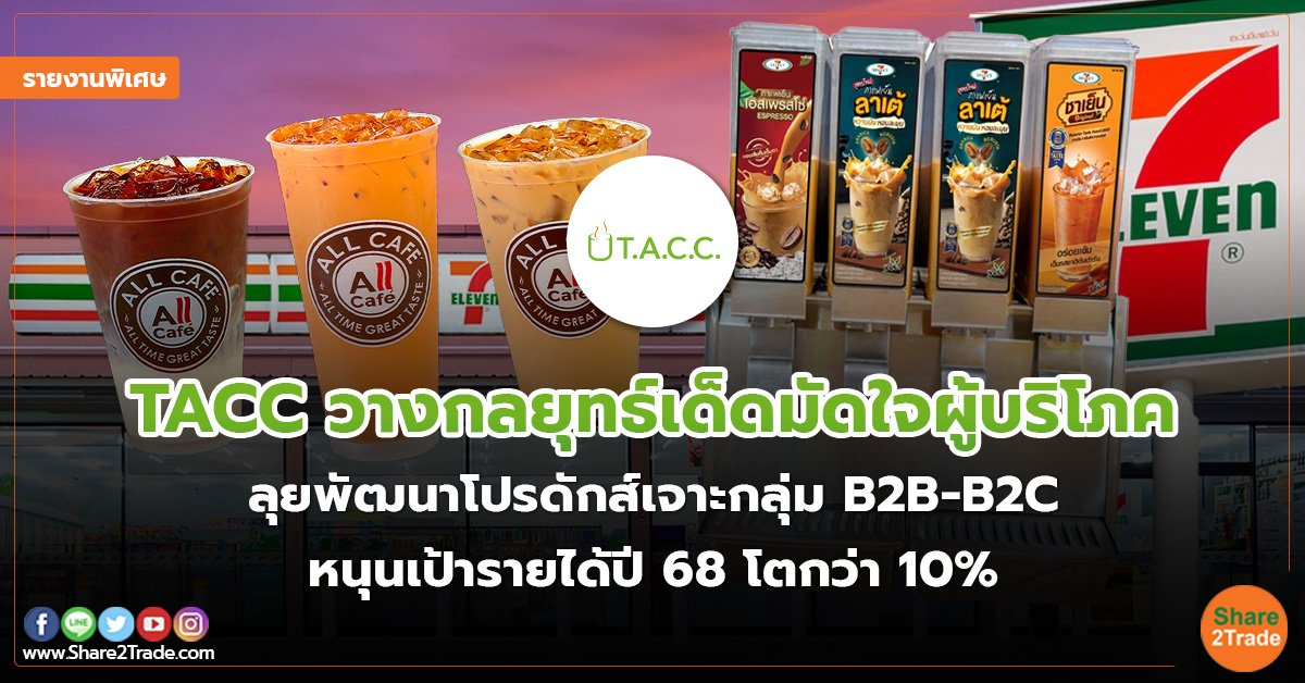 รายงานพิเศษ : TACC วางกลยุทธ์เด็ดมัดใจผู้บริโภค ลุยพัฒนาโปรดักส์เจาะกลุ่ม B2B-B2C หนุนเป้ารายได้ปี 68 โตกว่า 10%