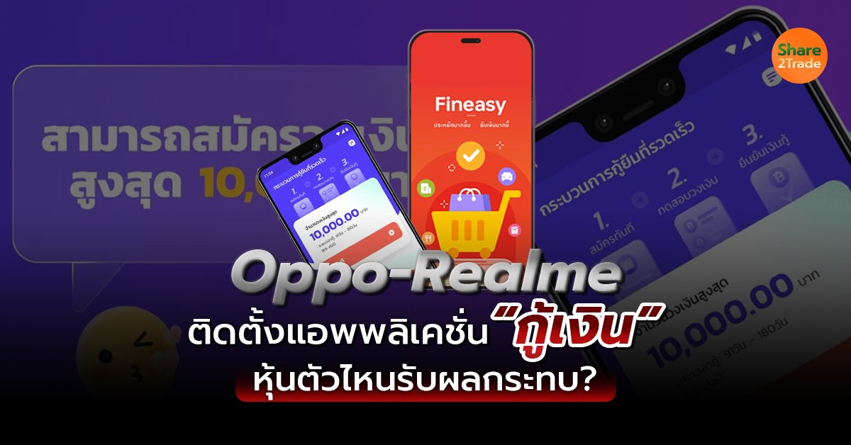 Oppo-Realme ติดตั้งแอพพลิเคชั่น “กู้เงิน” หุ้นตัวไหนรับผลกระทบ?