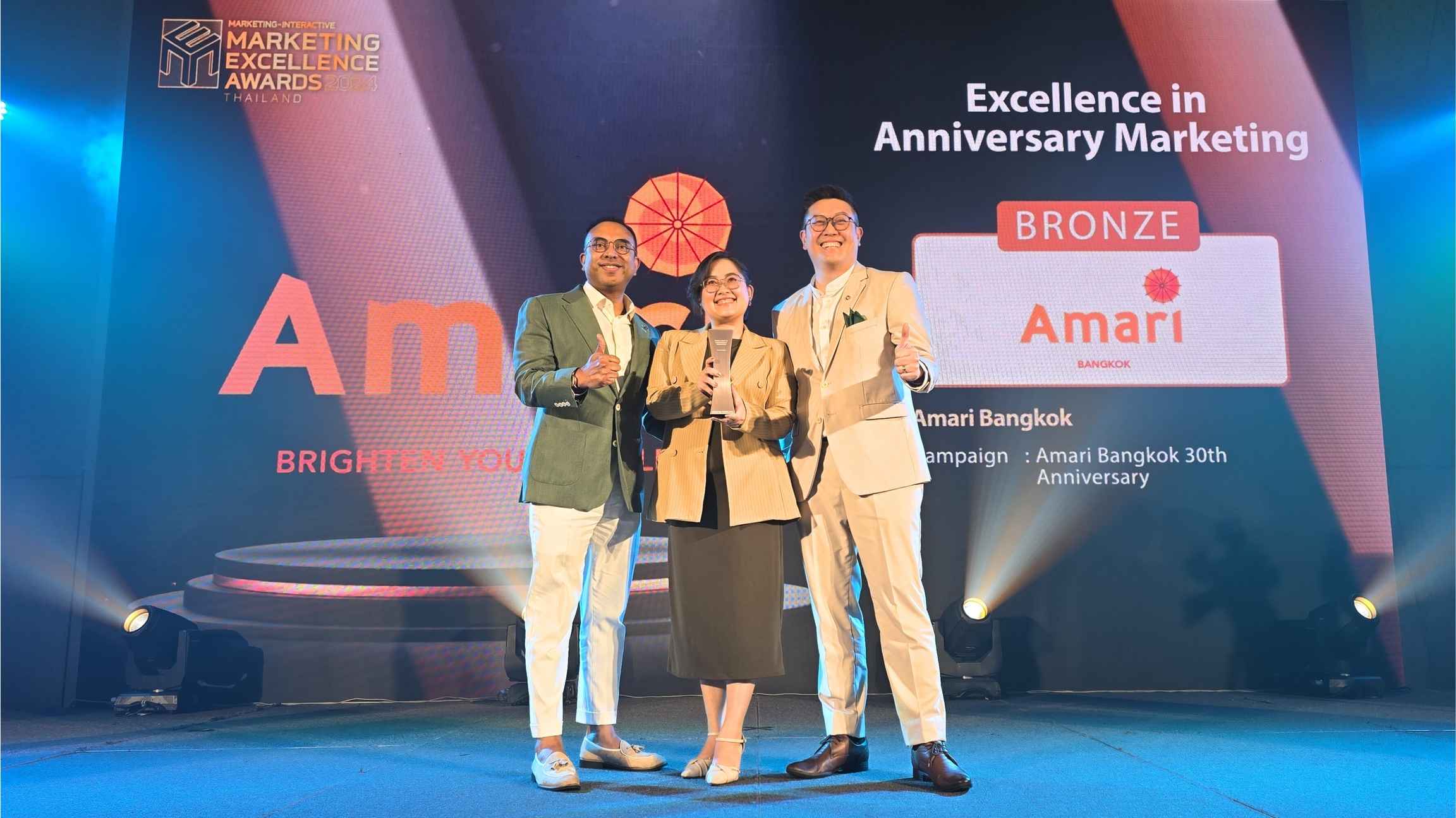 ออนิกซ์ ฮอสพิทาลิตี้ กรุ๊ป ผงาดบนเวที Marketing Excellence Awards 2024   พา อมารี กรุงเทพฯ คว้ารางวัลในสาขา Anniversary Marketing