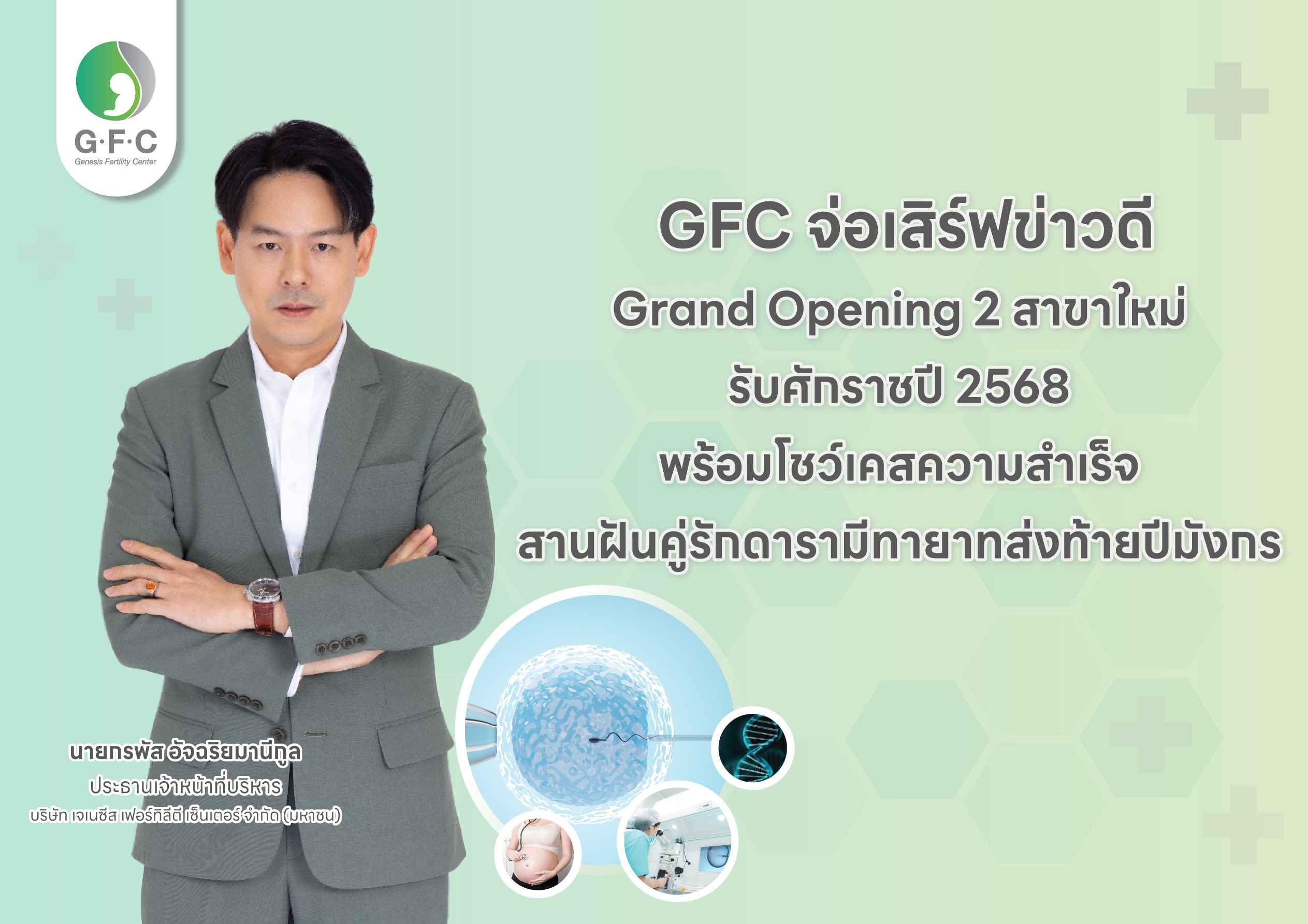 GFC จ่อเสิร์ฟข่าวดี Grand Opening 2 สาขาใหม่ รับศักราชปี 68  ทะยานสู่การสร้าง New S-Curve ปั้นรายได้แบบเติบโตอย่างยั่งยืน