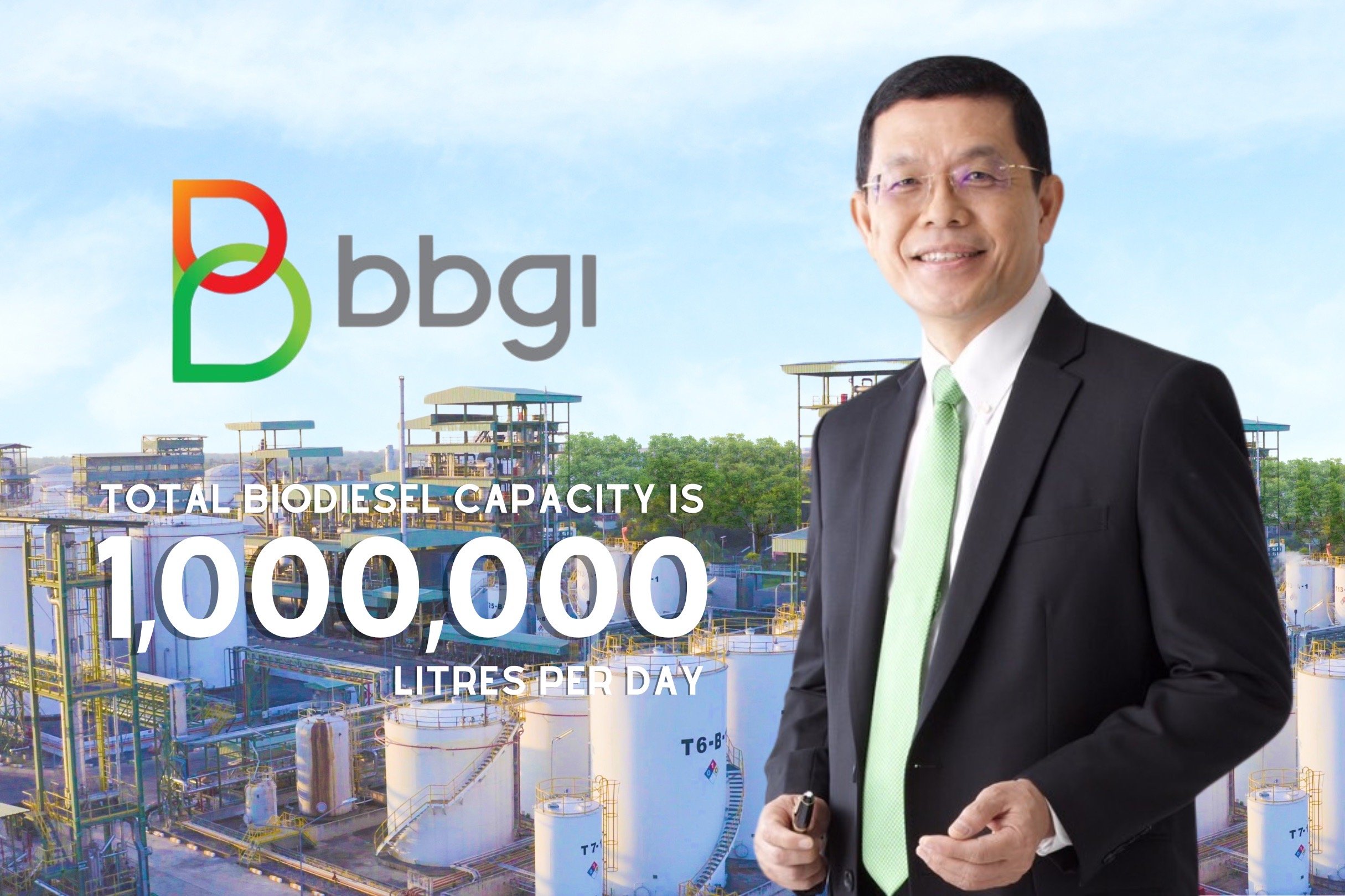 BBGI ปิดดีลซื้อหุ้น BBGI-BI ครบ 100%  กำลังการผลิตไบโอดีเซลพุ่งแตะ 1,000,000 ลิตร/วัน รองรับดีมานด์กลุ่มบางจาก