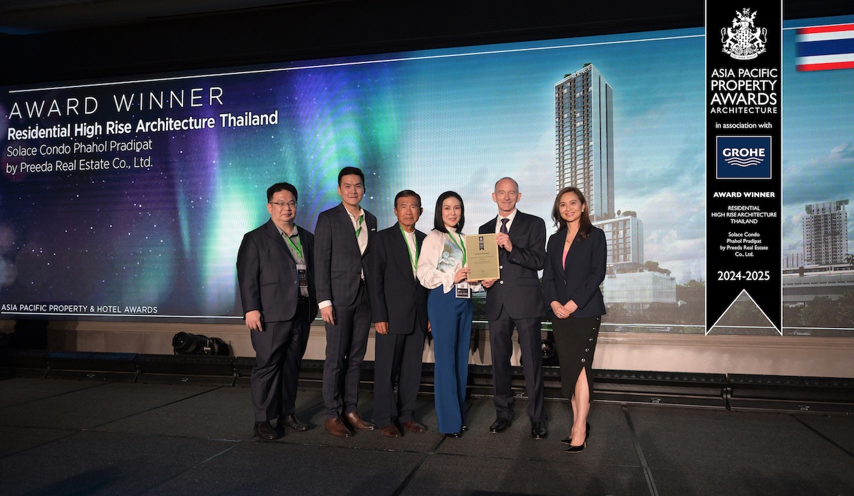 ปรีดา กรุ๊ป ส่ง “โซลเลซ พหลฯ - ประดิพัทธ์” คว้ารางวัลชนะเลิศการออกแบบอาคารสูงระดับสากล Award Winner - Residential High Rise Achitecture Thailand บนเวทีระดับโลกจากประเทศอังกฤษ ที่งาน International Property Award - Asia Pacific