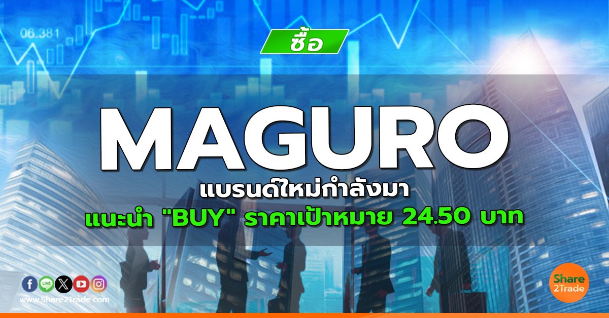 MAGURO แบรนด์ใหม่กำลังมา แนะนำ "BUY" ราคาเป้าหมาย 24.50 บาท