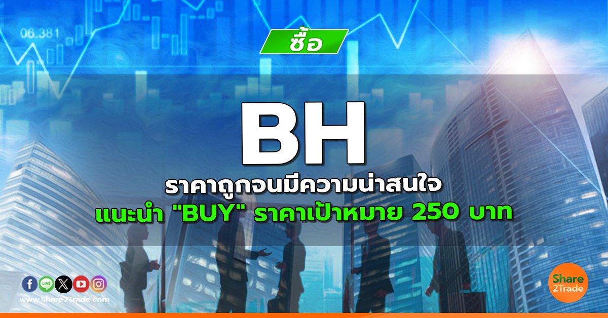 BH ราคาถูกจนมีความน่าสนใจ แนะนำ "BUY" ราคาเป้าหมาย 250 บาท