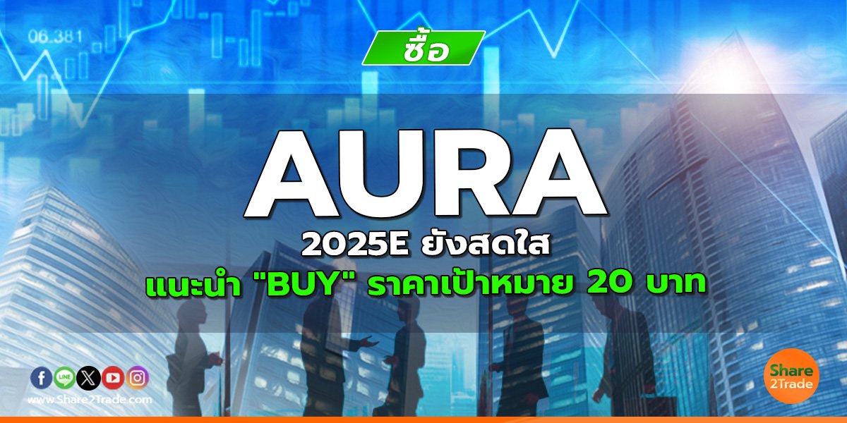 AURA 2025E ยังสดใส แนะนำ "BUY" ราคาเป้าหมาย 20 บาท